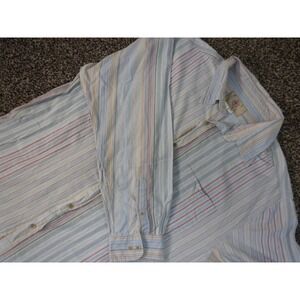 The Territory Ahead Shirtโ Mens XXL Blue Striped Button Up Bohemian Long Sleeve